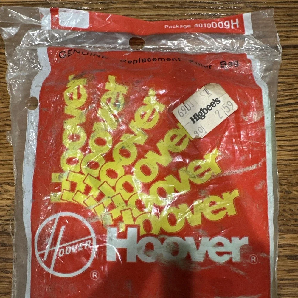 Hoover Vacuum Bags Disposable Type H (3 Pack) Canisters 4010009H Old‎ Stock 1976